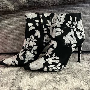 Embroidered Ankle Boot Stilettos